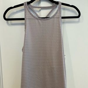 Purple-grey Apana Yoga racer back workout tank, size small